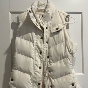 Banana Republic white puff vest